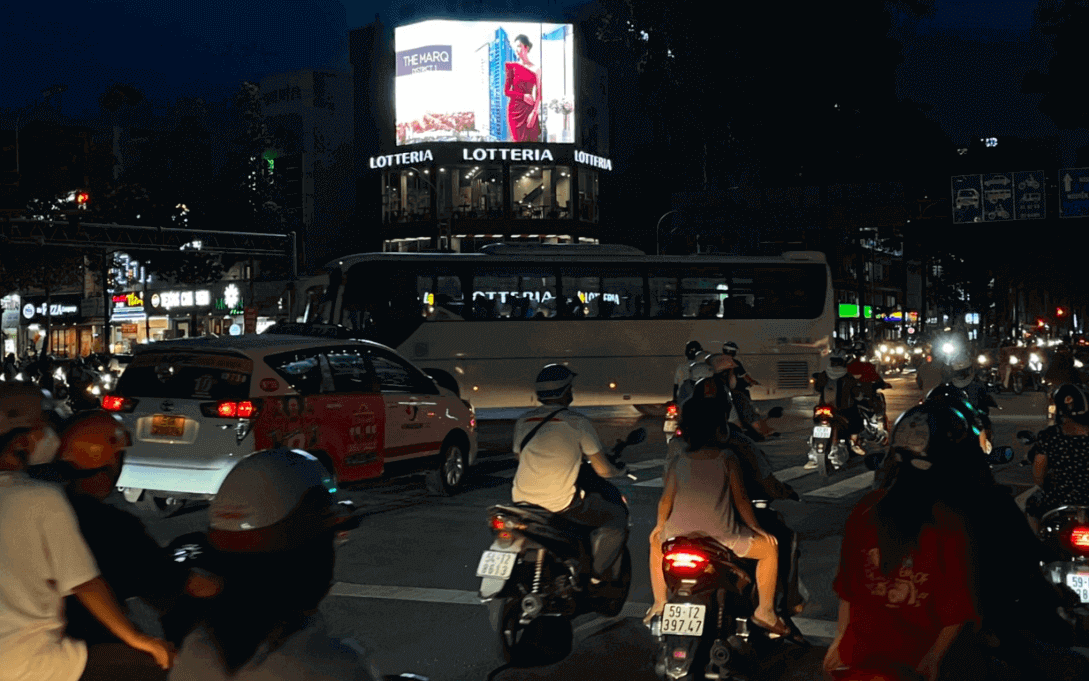 Quảng cáo màn hình LED Lotteria 95A Trần Hưng Đạo